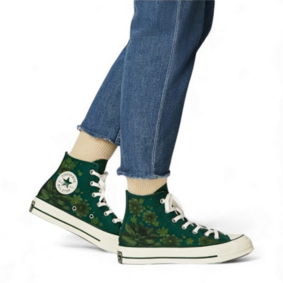 CONVERSE Chuck 70 Highmidnight Rare Clover Egret Plant High tops Mens 11.5 - Picture 6 of 8